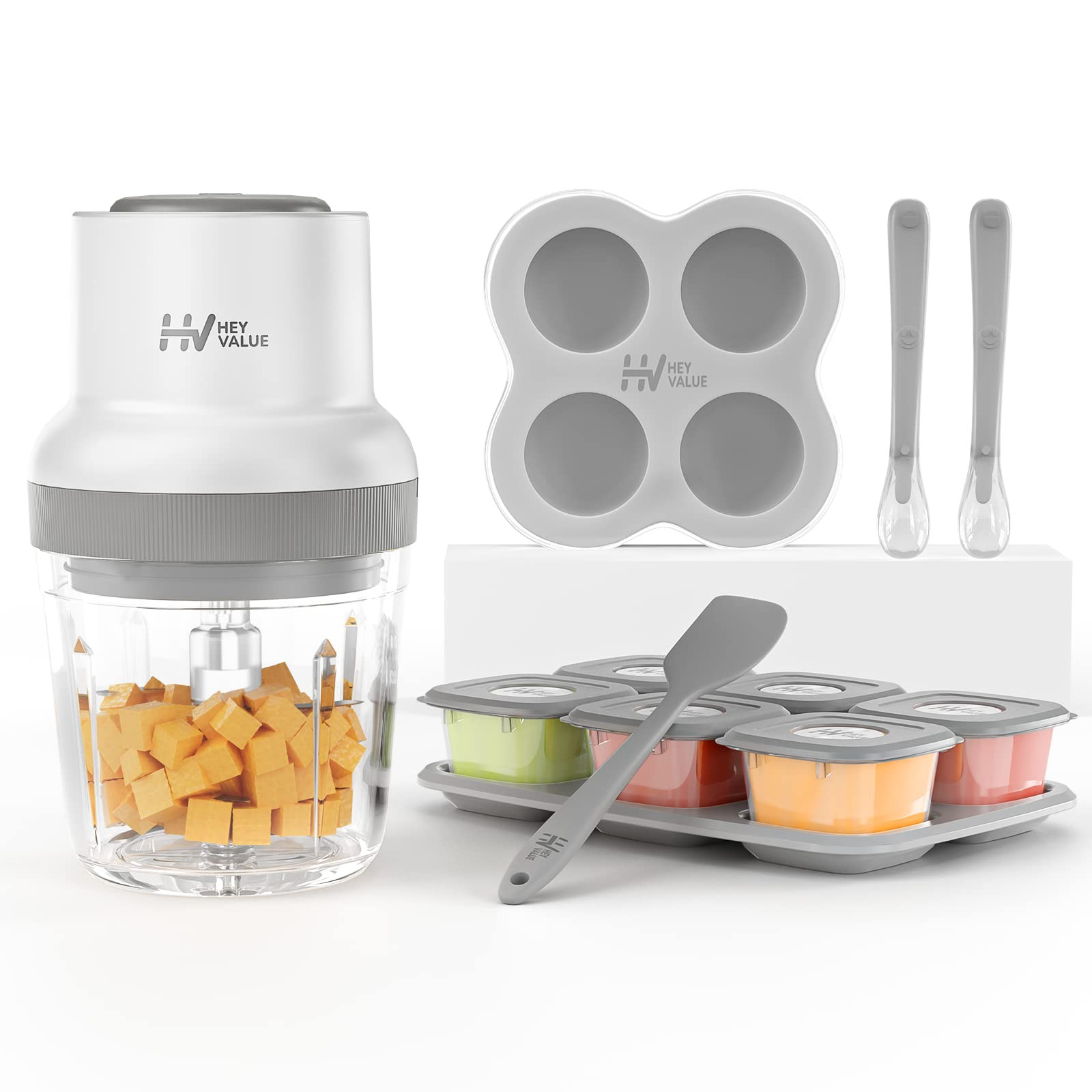 Baby Food Maker, HEYVALUE 13-in-1 Baby Food Processor Set for Baby Food, Fruit, Vegatable, Meat, Bab | Amazon (US)