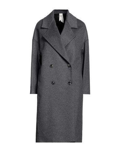 Annie P. Woman Coat Grey Size 6 Virgin Wool, Polyamide, Cashmere | YOOX (US)