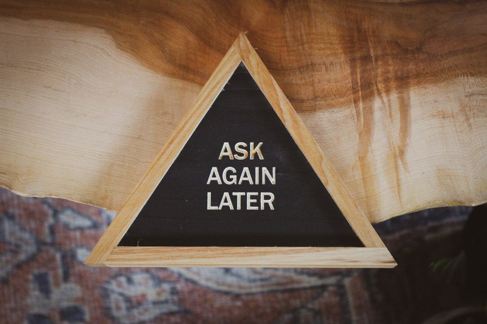 MINI Wall Hanging CARVED Fortune Triangle With Wood Frame - Triangle - Etsy | Etsy (US)