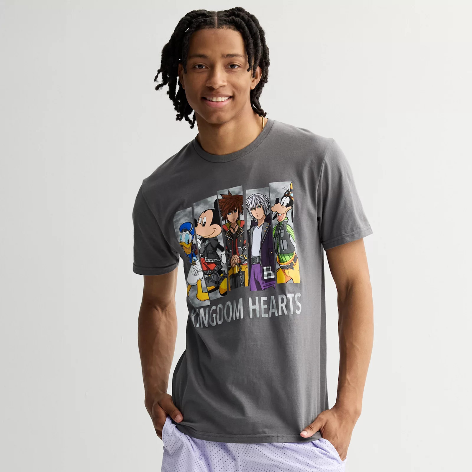 Disney's Kingdom Hearts Men's Character Blocks Graphic Tee, Size: XL, Grey Gray | Kohl's