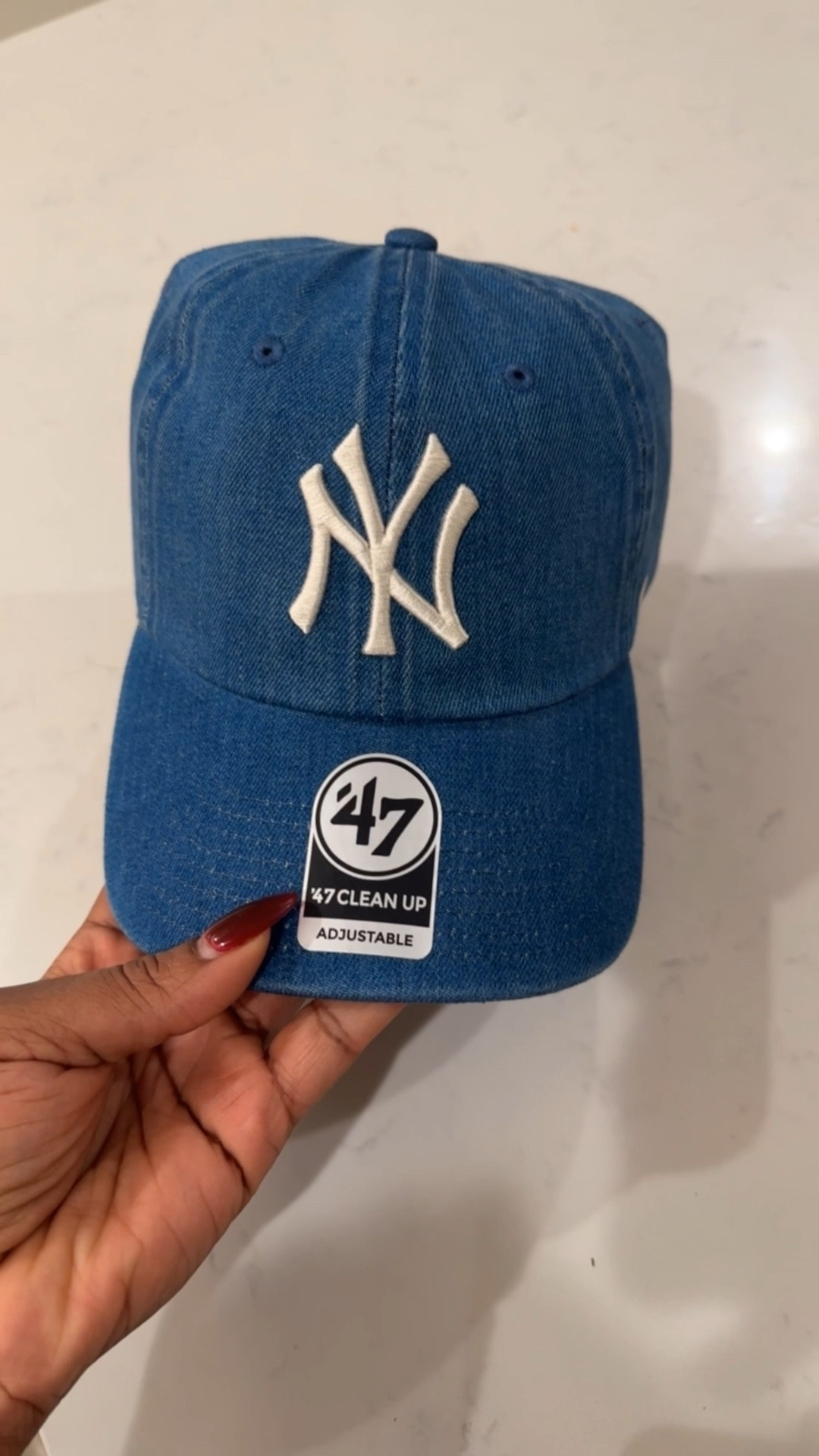My dream baseball cap! Denim + one of my fave destinations! 

The link attached is to the exact one in another color. Check your local stores the denim color code to ask for is 400. Keep checking link to see if it restocks! 

#LTKStyleTip #LTKActive #LTKFindsUnder50