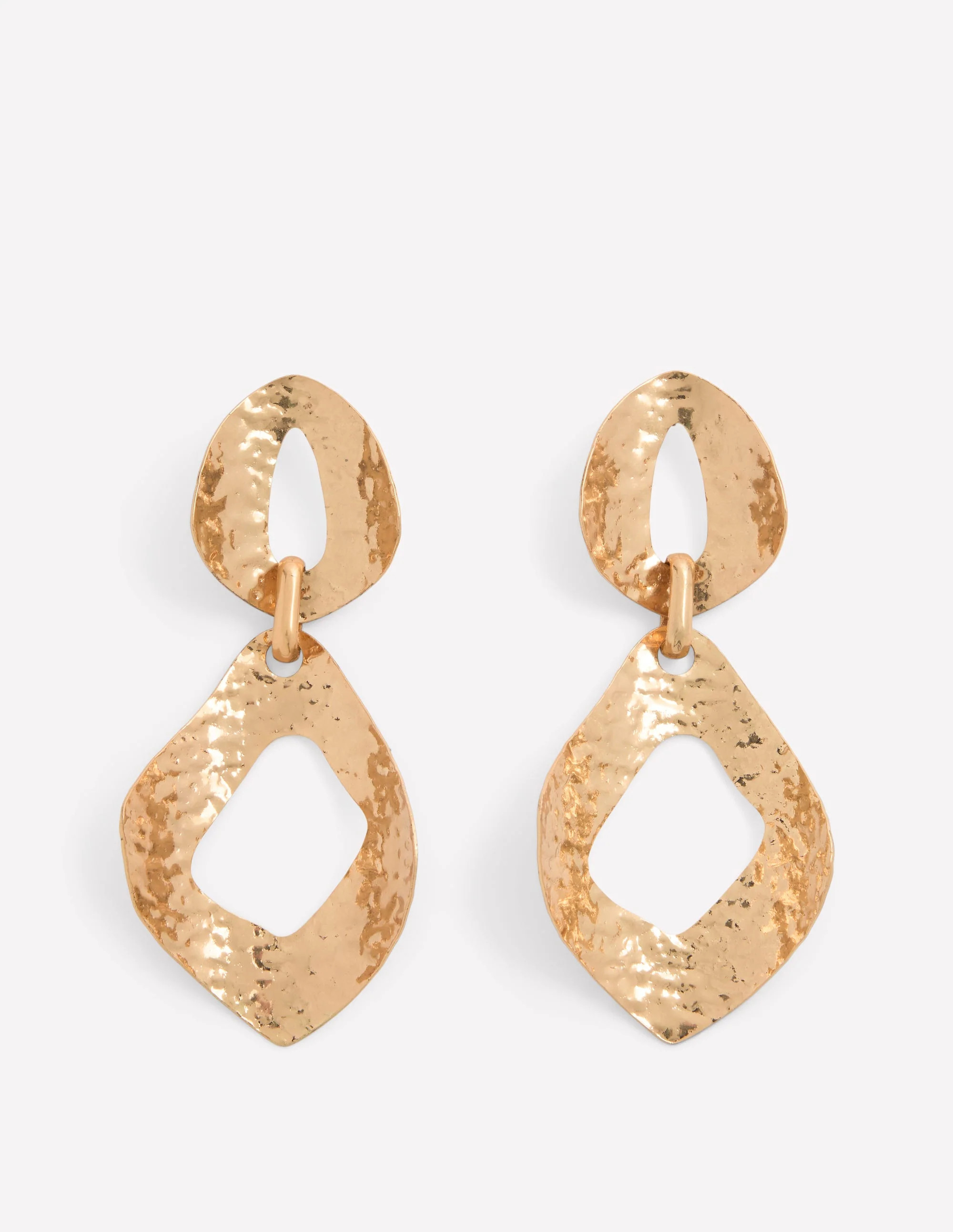 Hammered Double Earrings-Gold Colour | Boden (US)