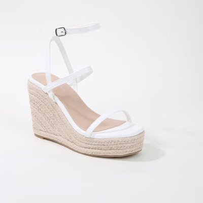 Berness Women's Rosie Espadrille Wedge Sandals White 10 | Target