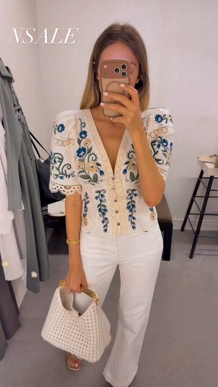 Nordstrom Sale 
This denim is so cute and the fitting is beautiful, the top is so elegant and flattering. Fits true to size and I’m wearing size small on top and size 27 on bottom

#LTKU #LTKSaleAlert #LTKootd