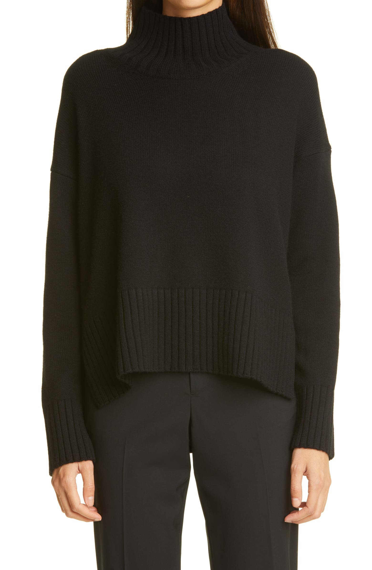 Funnel Neck High/Low Wool & Cashmere Sweater | Nordstrom | Nordstrom