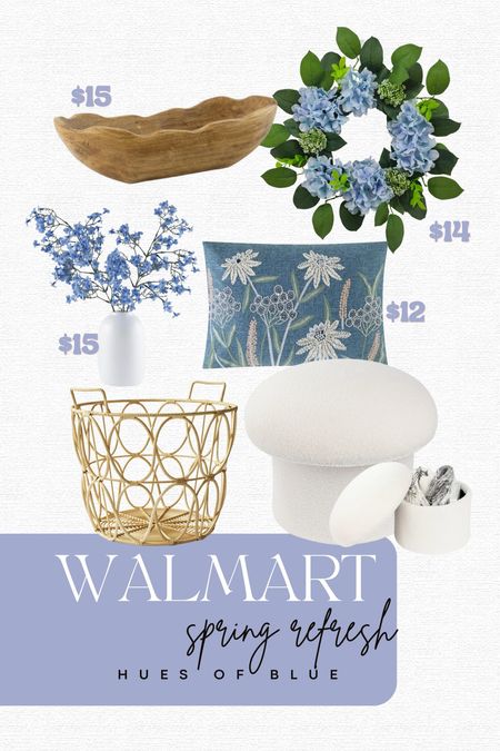 Spring decor at Walmart is so beautiful and affordable!! I love the lilac blue shade for a pop of color!