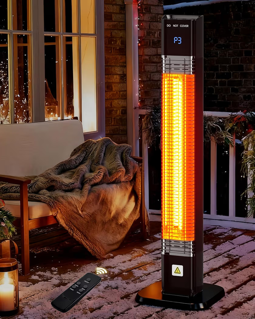 MEPTY Outdoor Heaters for Patio 1500W, Infrared Electric Heater with Remote&Touch Control, 24H Ti... | Amazon (US)