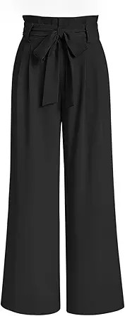 LILLUSORY Wide Leg Dress Pants Women's Paperbag High Waisted Business Casual Trousers with Remova... | Amazon (US)
