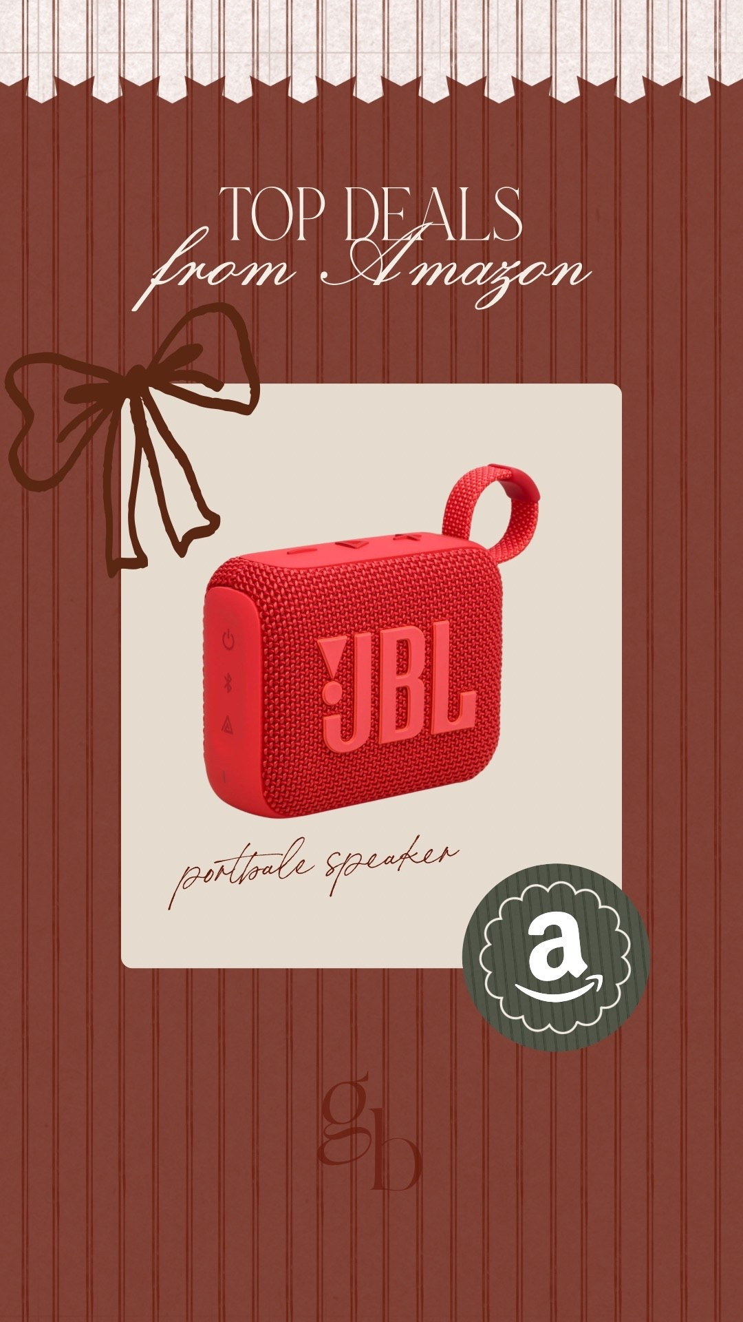 GIANNAS TOP DEALS

An easy compact portable speaker!!

Black Friday deals, big deals, top deals, Amazon deals, Amazon finds, on sale now, shopping deals, best deals.

#LTKCyberWeek #LTKHoliday #LTKGiftGuide