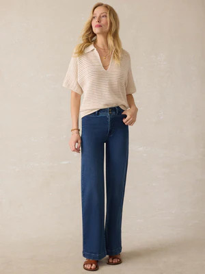 Stretch Terry Harbor Pant - Egret | Faherty