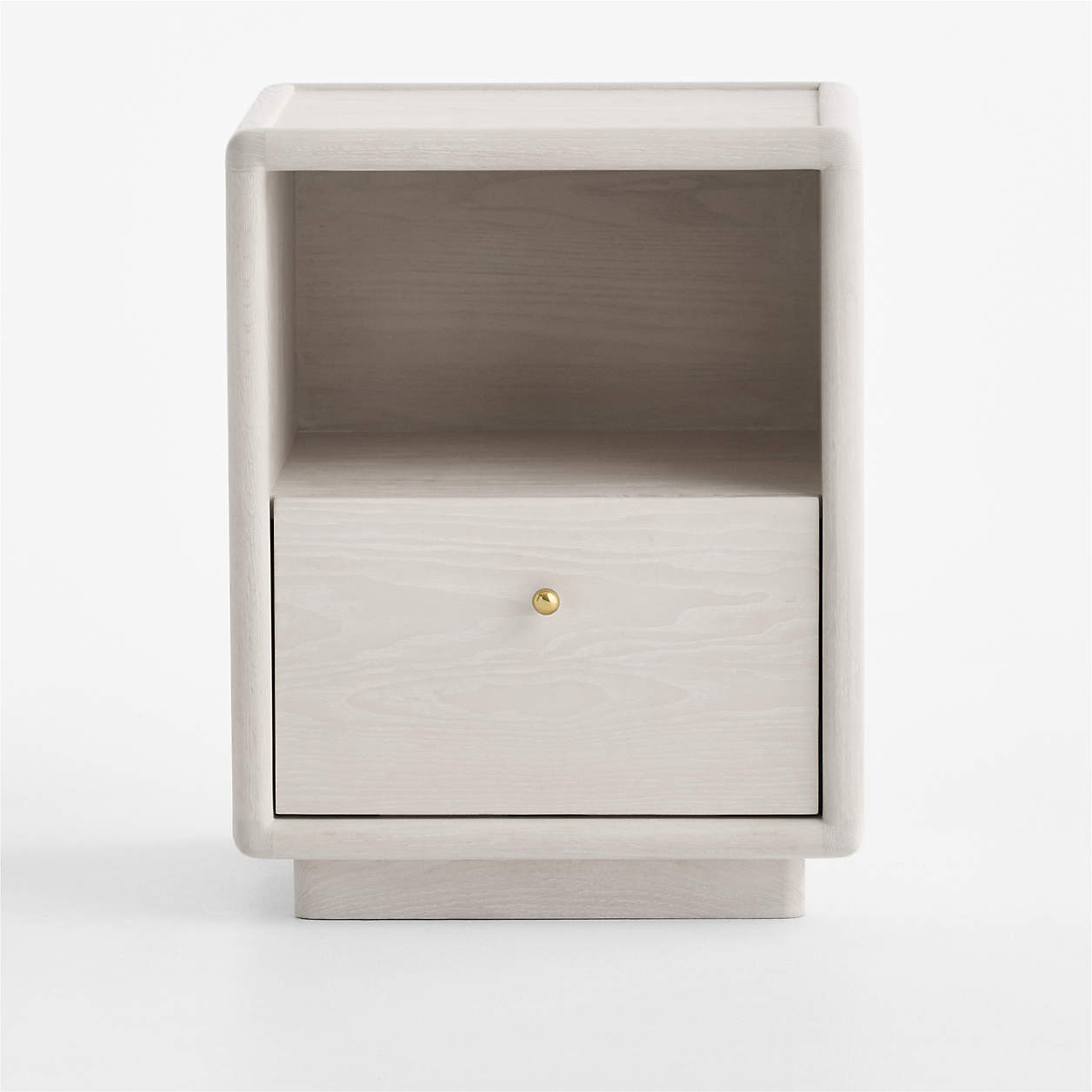 Lafayette 19" Whitewashed Wood Narrow Nightstand + Reviews | Crate & Barrel | Crate & Barrel