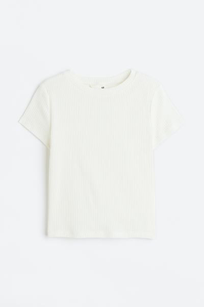 Ribbed Cotton Jersey Top | H&M (US + CA)