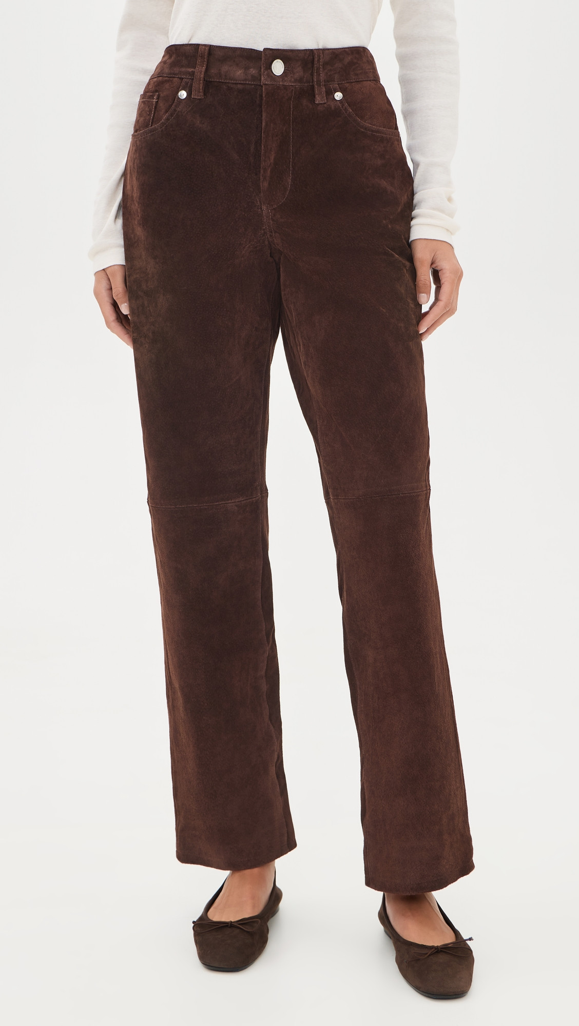 BLANKNYC Stanton Straight Leg Pants Brown 27 | Shopbop