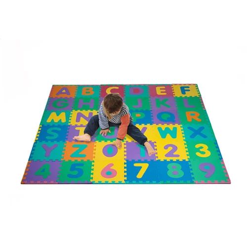 Trademark 96-Piece Foam Floor Alphabet and Number Puzzle Mat For Kids | Walmart (US)