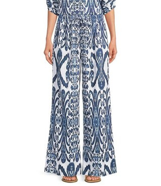 Ro's Garden Wide/Straight Elastic Waist Long Coordinating Nico Pants | Dillard's | Dillard's