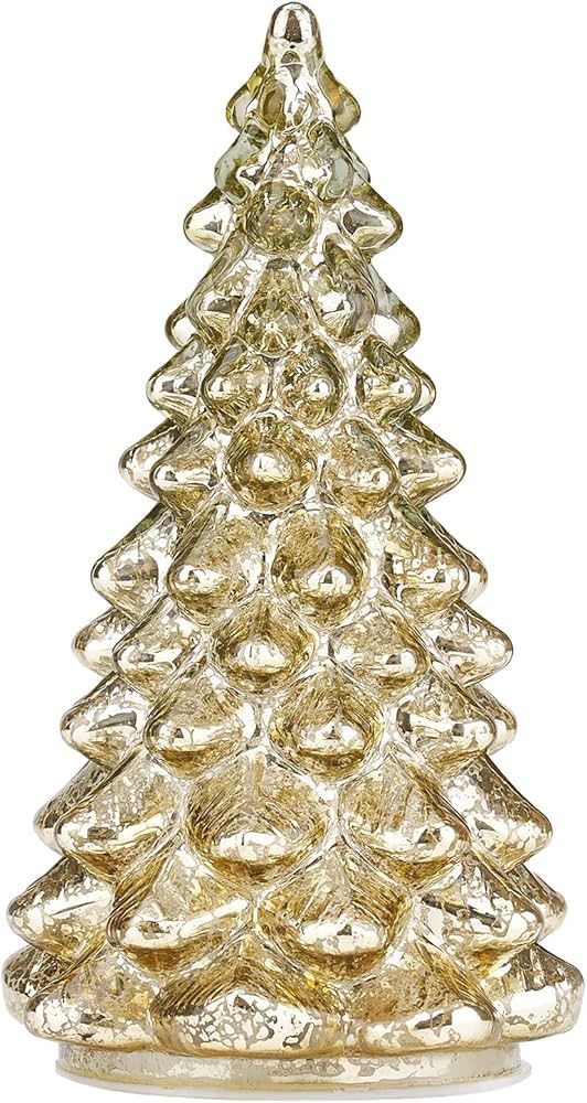 Osfvn Mercury Glass Christmas Tree Battery Operated Timer Lighted Gold Xmas Trees Decorations Tab... | Amazon (CA)