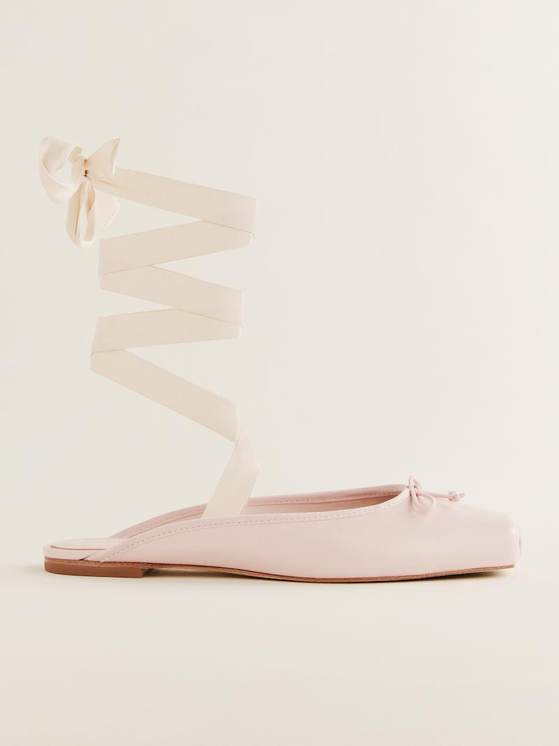 Megan Lace Up Ballet Flat | Reformation (Global)