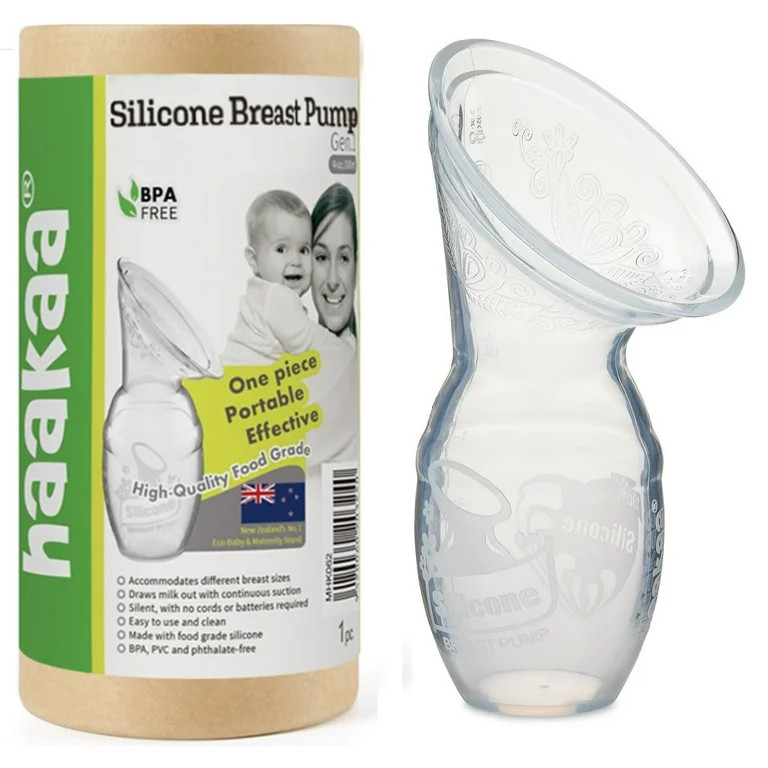 Haakaa Silicone Breastfeeding Manual Breast Pump Milk Pump 100% Food Grade Silicone BPA PVC and P... | Walmart (US)