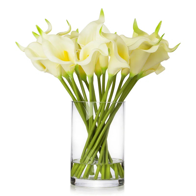 Lillies Arrangement in Vase | Wayfair North America