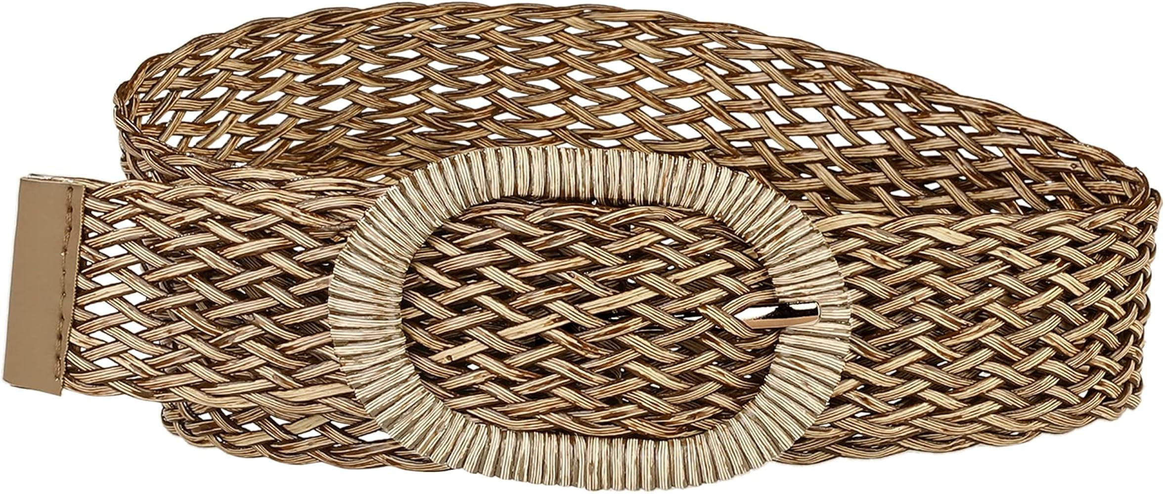 Allegra K Womens Skinny Waist Belts Braided Woven Belts for Dress Metal Buckle | Amazon (US)