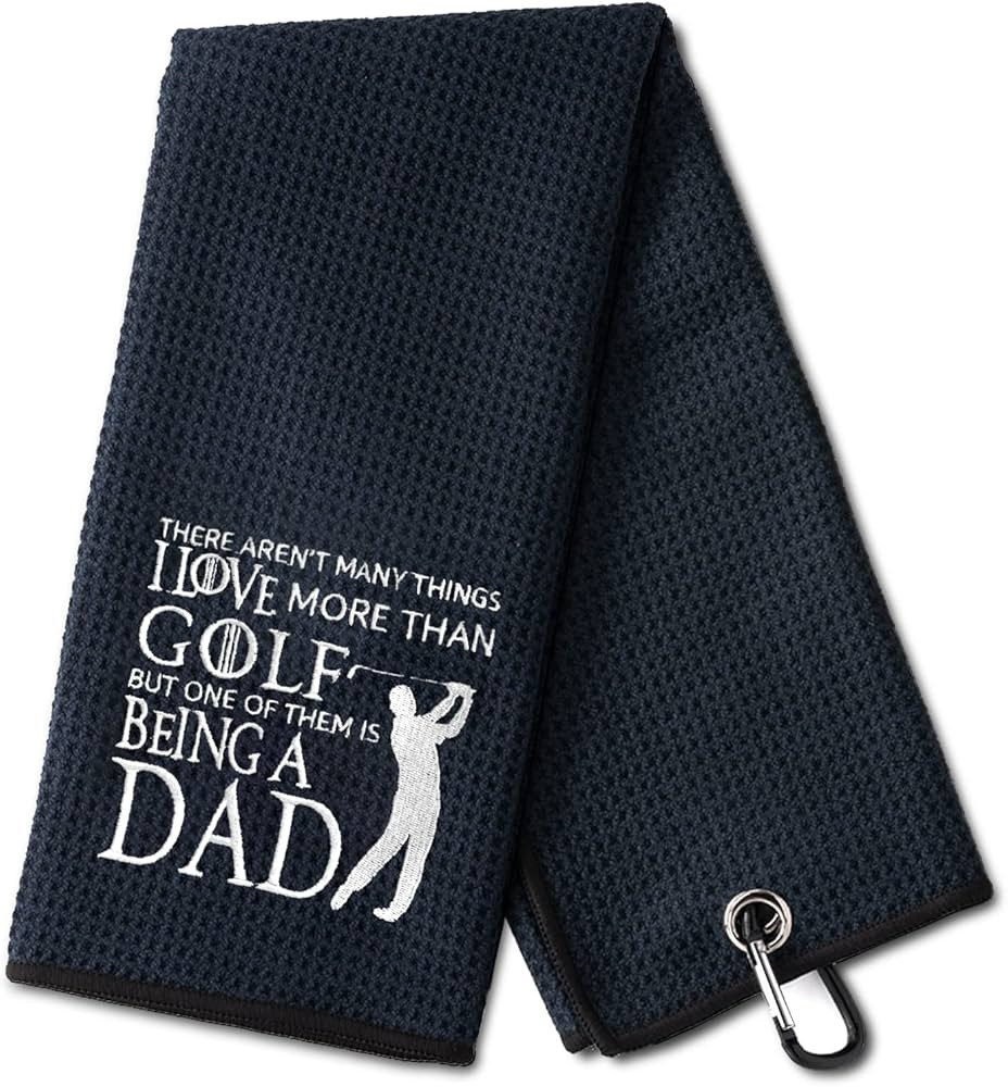 I Love Golf Dad Funny Golf Towel, Embroidered Golf Towels for Golf Bags with Clip, Men's Golf Acc... | Amazon (US)