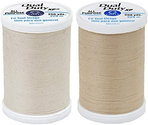Coats Natural & Buff Bundle - Dual Duty XP General Purpose Thread 250 Yards Each | Amazon (US)