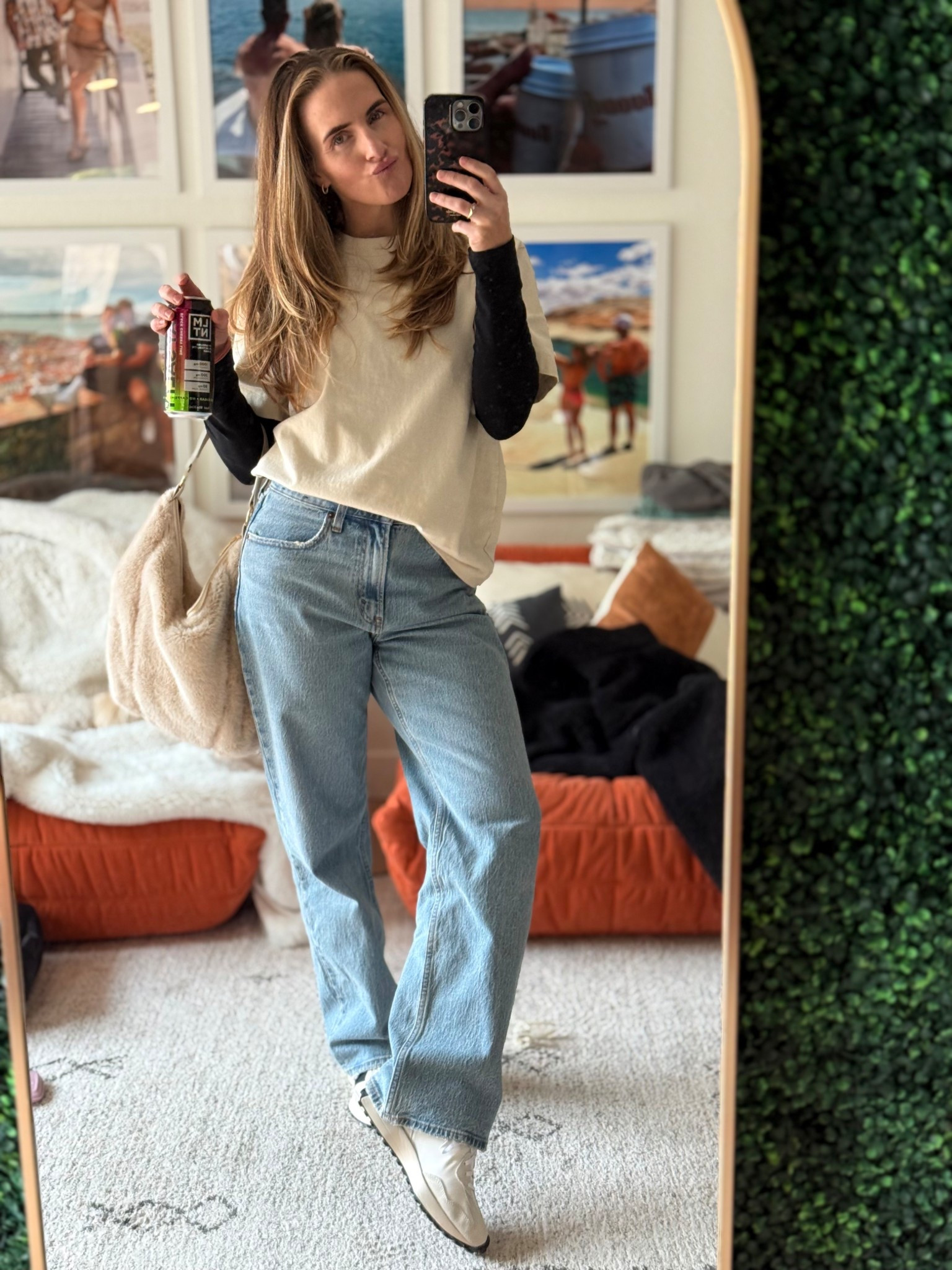 Casual street wear cozy and cute.

XS in the tee
Small in the longsleeve 
27 in the jeans 
Size 8 shoes 

#LTKTravel #LTKdayinmylife #LTKootd