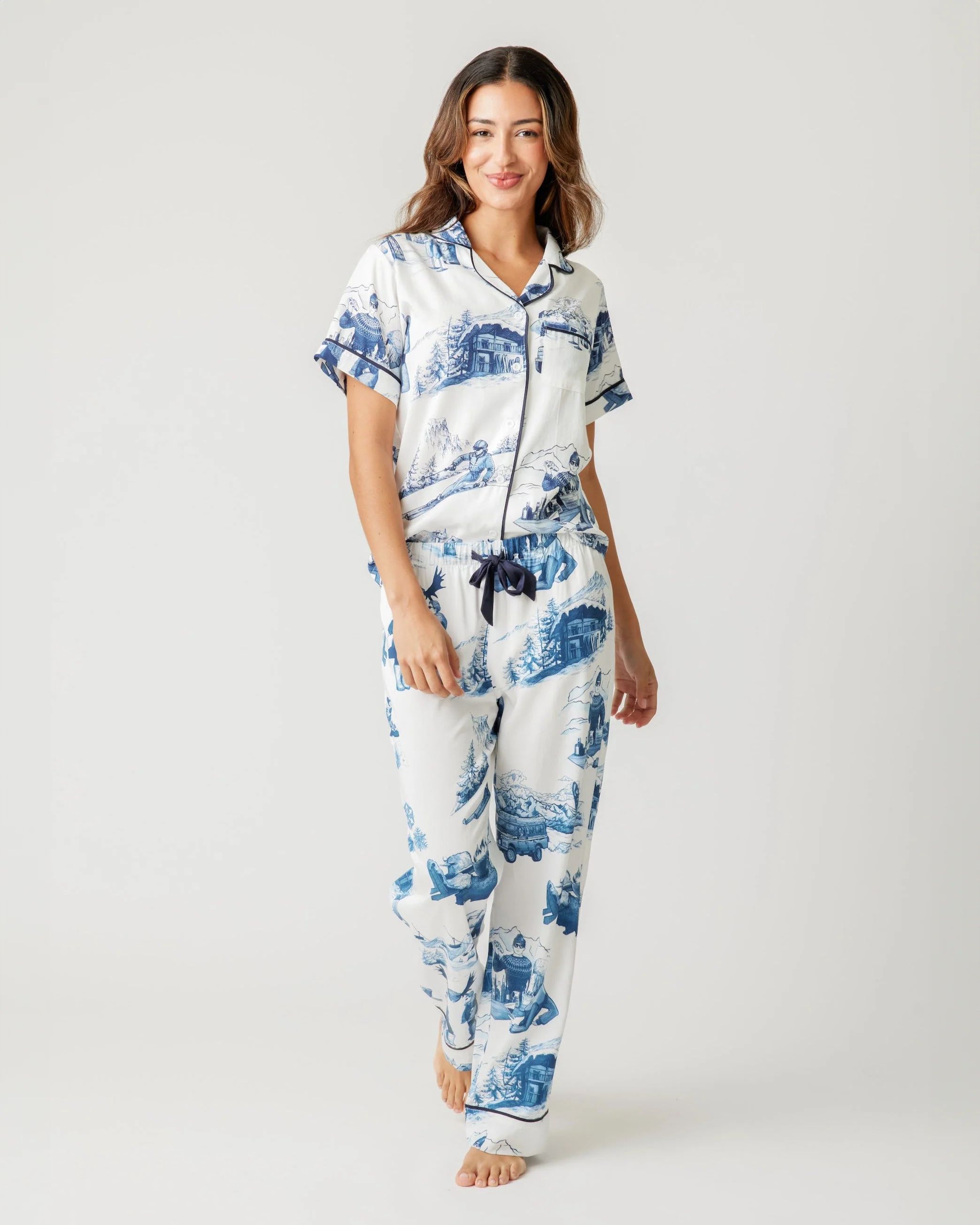 Après Ski Toile Pajama Pants Set | Colorful Prints, Wallpaper, Pajamas, Home Decor, & More | Katie Kime Inc