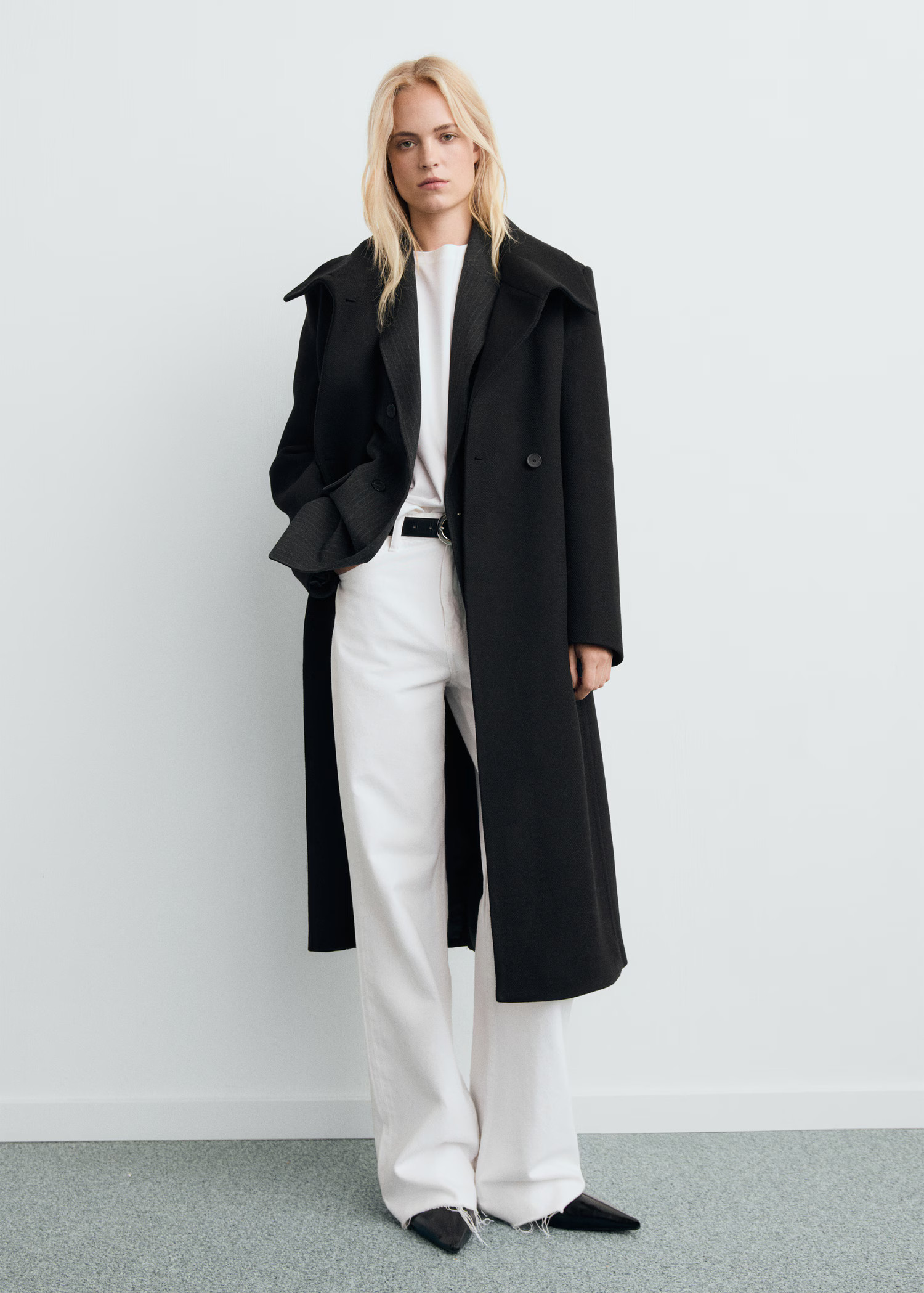 Manteco wool coat with belt - Women | MANGO United Kingdom | MANGO (UK)