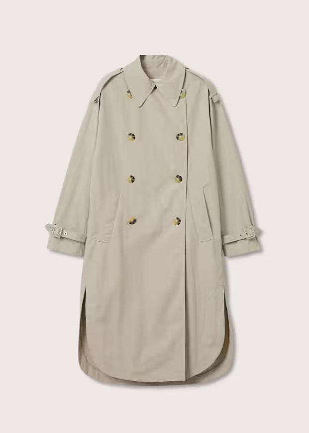 Quilted lining cotton trench coat | MANGO (US)