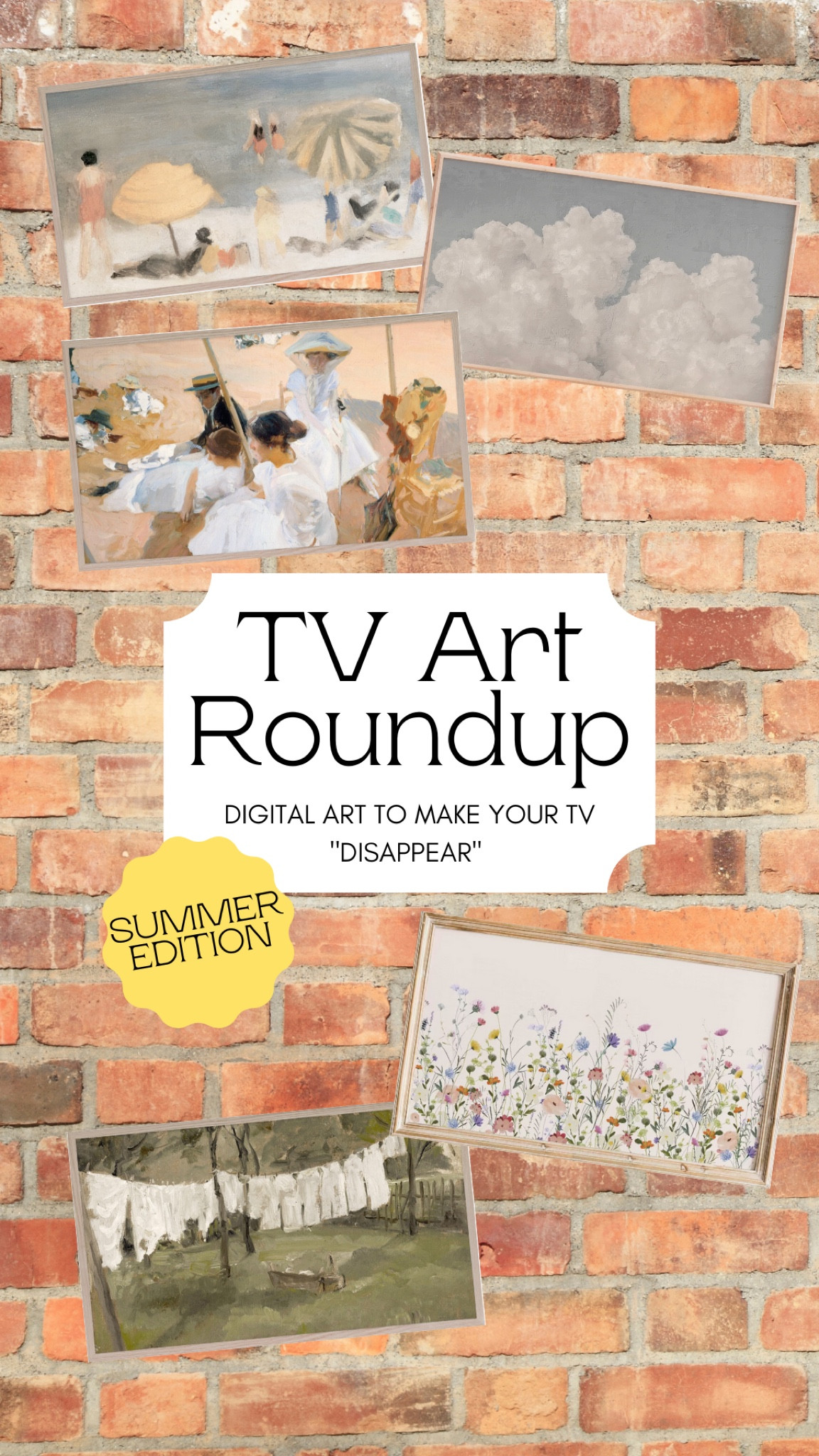 Get your TV ready for summer with art that will make it feel like classic summer inside!

#LTKunder50 #LTKhome