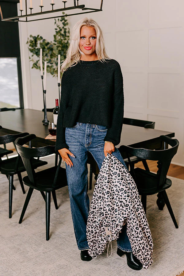 Feeling Cozy Knit Sweater in Black | Impressions Online Boutique