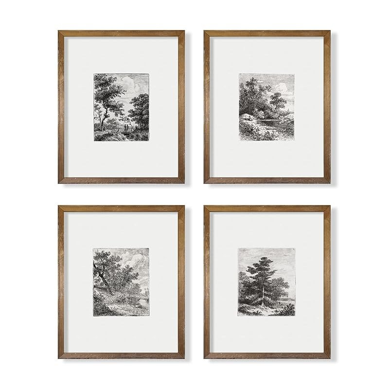 Woodland Minimalist Black White Room Decor | Tree Sketch Neutral Wall Art Picture Poster Print | ... | Amazon (US)