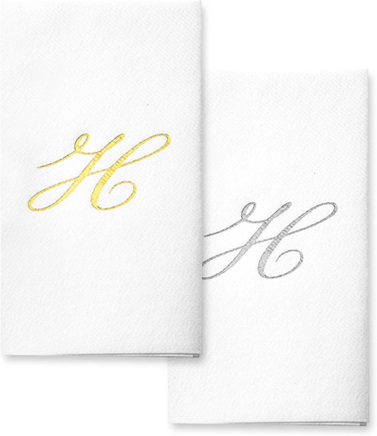 AH AMERICAN HOMESTEAD Monogrammed Paper Hand Towels for Guest Bathroom & Kitchen – Set of 50 Di... | Amazon (US)