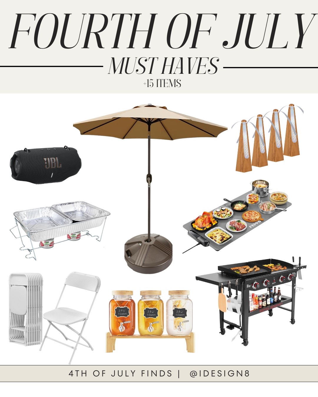 Fourth of July Must Haves 

#fourthofjuly #fourthofjulymusthaves #4thofjuly

#LTKParties #LTKSummerEdit #LTKFamily