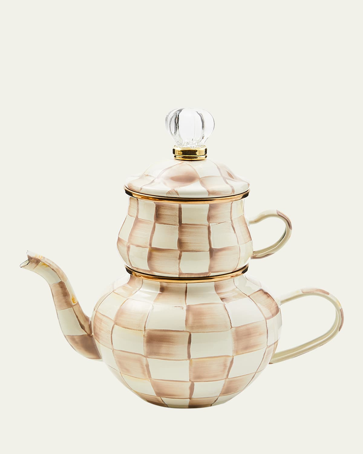 Mocha Check High Tea Set | Bergdorf Goodman