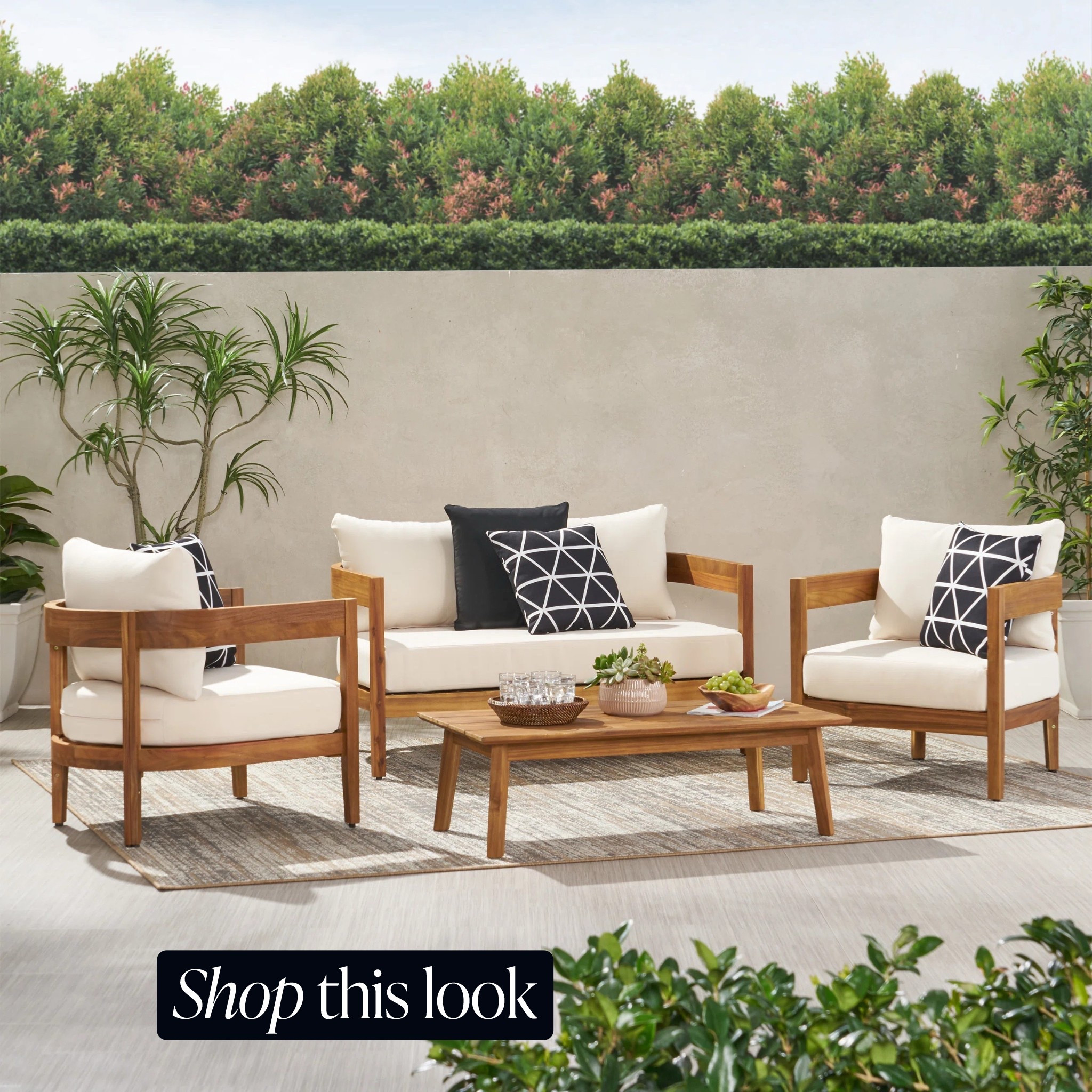 This entire outdoor patio set is on sale for under $900! It includes a loveseat, two side chairs and a coffee table. I added a couple cute sun umbrellas to the list as well! 
Grab your outdoor decor now while summer is in full swing. 

#LTKHome #LTKFamily #LTKSaleAlert