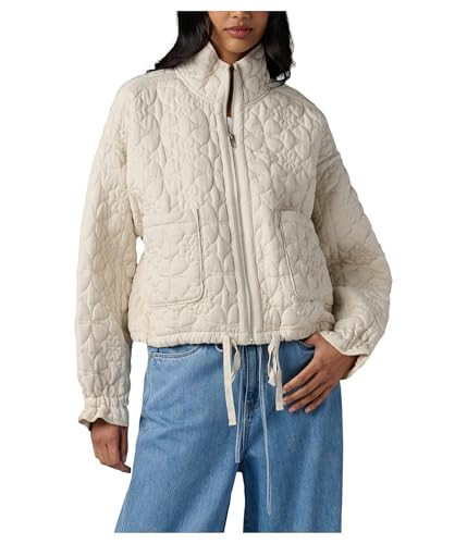 Blank NYC, Women's, Vanilla Ice Floral Quilted Jacket, Small, Beige | Amazon (US)