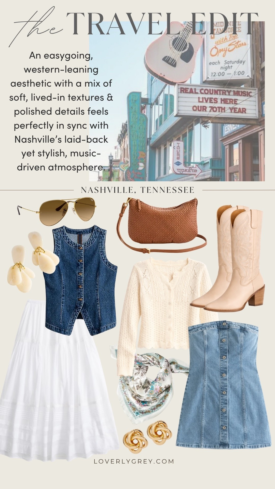 Here are some pieces I’d grab if I was headed to Nashville! 💕

Loverly Grey, Nashville outfit ideas, spring fashion, travel edit, spring outfit ideas 

#LTKootd #LTKTravel #LTKSeasonal