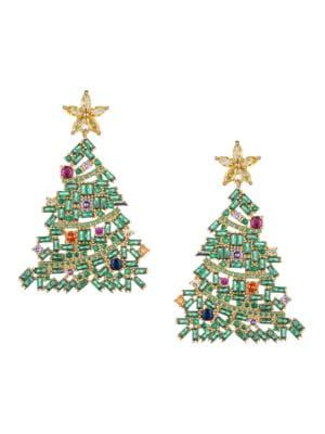 Eye Candy LA Cubic Zirconia Christmas Tree Dangle Earrings on SALE | Saks OFF 5TH | Saks Fifth Avenue OFF 5TH (Pmt risk)