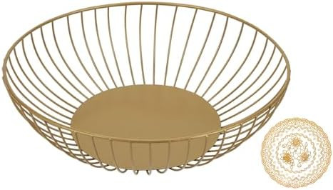 IBWell Antique Large Fruit Basket for Kitchen Modern Fruit Bowl for Home Decor Fruit Holder for K... | Amazon (US)