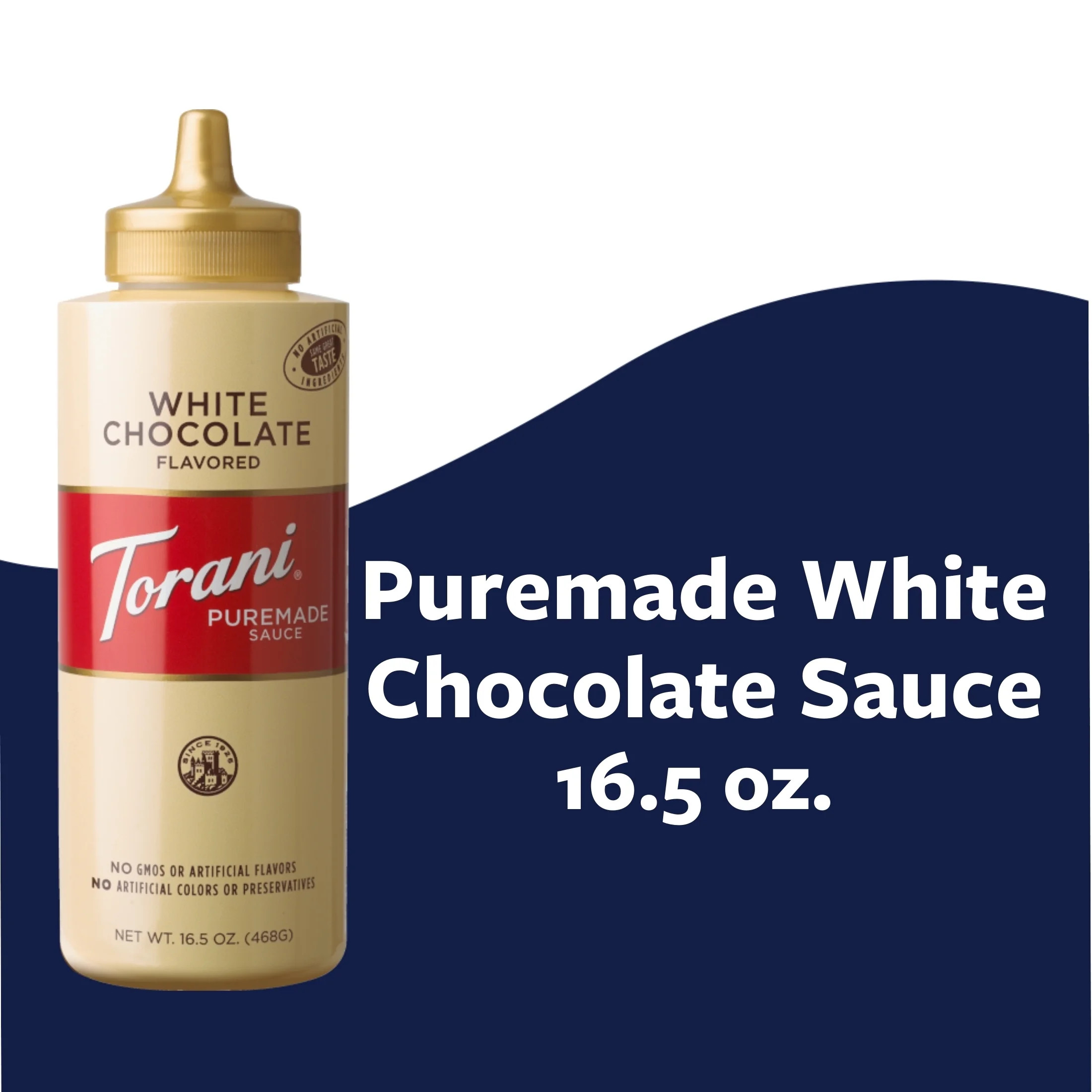 Torani Puremade White Chocolate Sauce, Authentic Coffeehouse Sauce and Dessert Topping, Plastic S... | Walmart (US)