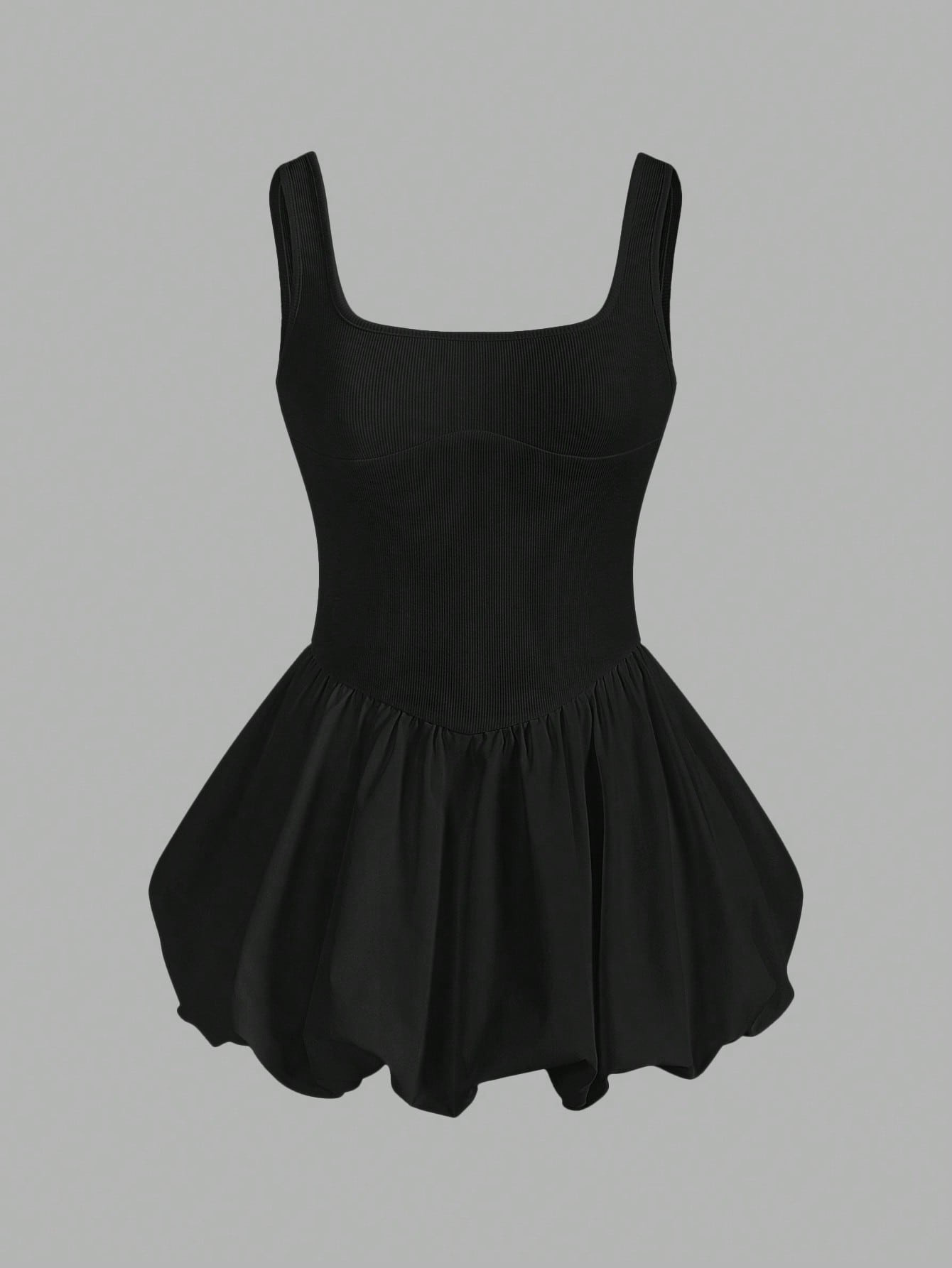 SHEIN ICON Women Summer Sleeveless Tight-Fitting Lantern Dress Hem Dress | SHEIN