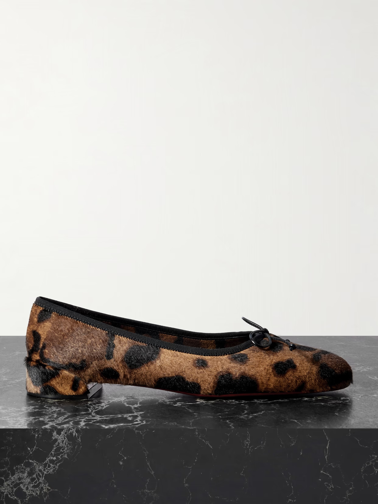 Christian Louboutin - Sweetie Jane Leopard-print Calf Hair Ballet Flats - Animal Print | NET-A-PORTER (US)
