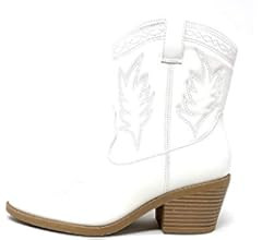Soda Picotee Women Western Cowboy Cowgirl Stitched Ankle Boots | Amazon (US)
