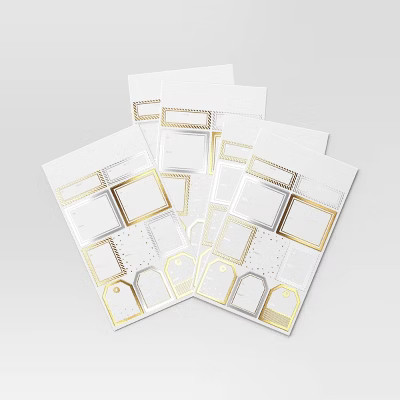 50ct To/From Peel and Stick Christmas Gift Tag Gold/Silver - Wondershop™ | Target