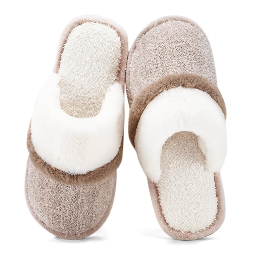 Cozy Slippers for Women Indoor and Outdoor Fuzzy House Shoes with Memory Foam Anti-Skid Sole Gift... | Amazon (US)