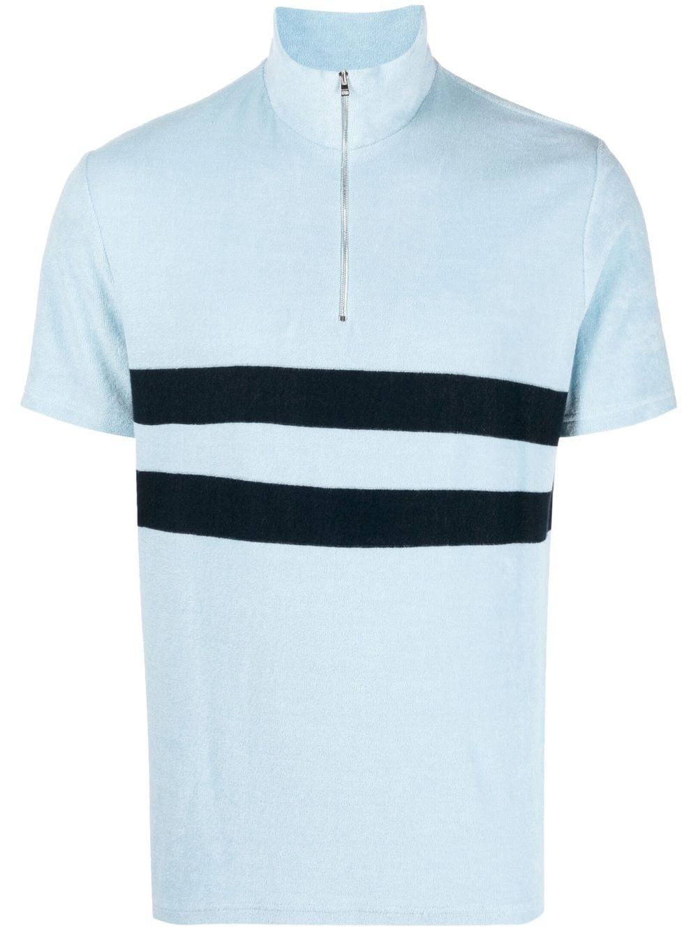 Ron Dorff terry-cotton Striped Polo Shirt - Farfetch | Farfetch Global