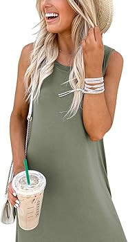 ANRABESS Women's Casual Loose Long Sleeveless Sundress with Pockets | Amazon (US)