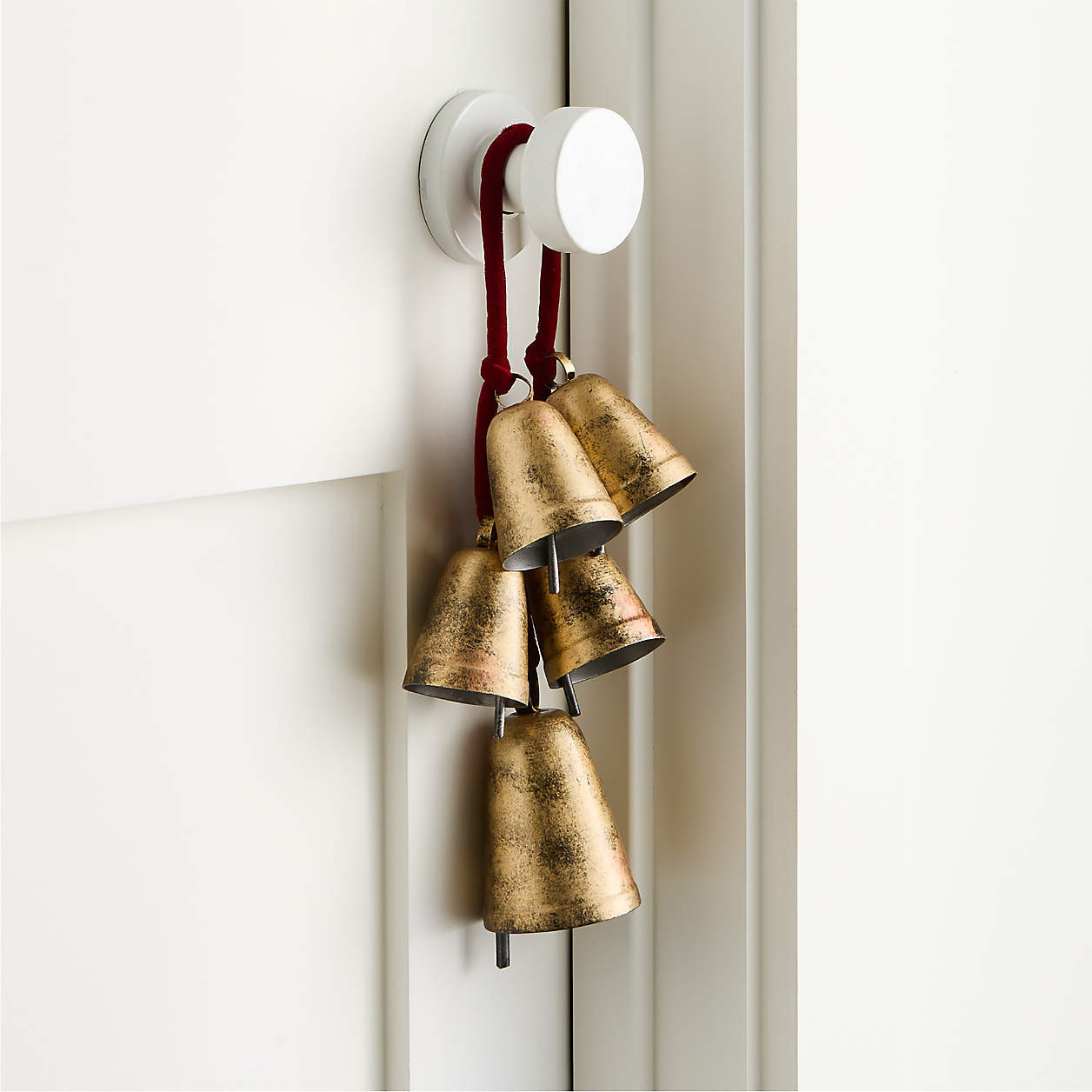 Brass Bell Holiday Door Swag | Crate & Barrel | Crate & Barrel